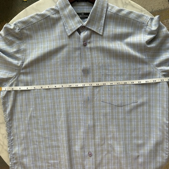 Bugatchi Men's detailed short sleeve shirt Large - Picture 5 of 5
